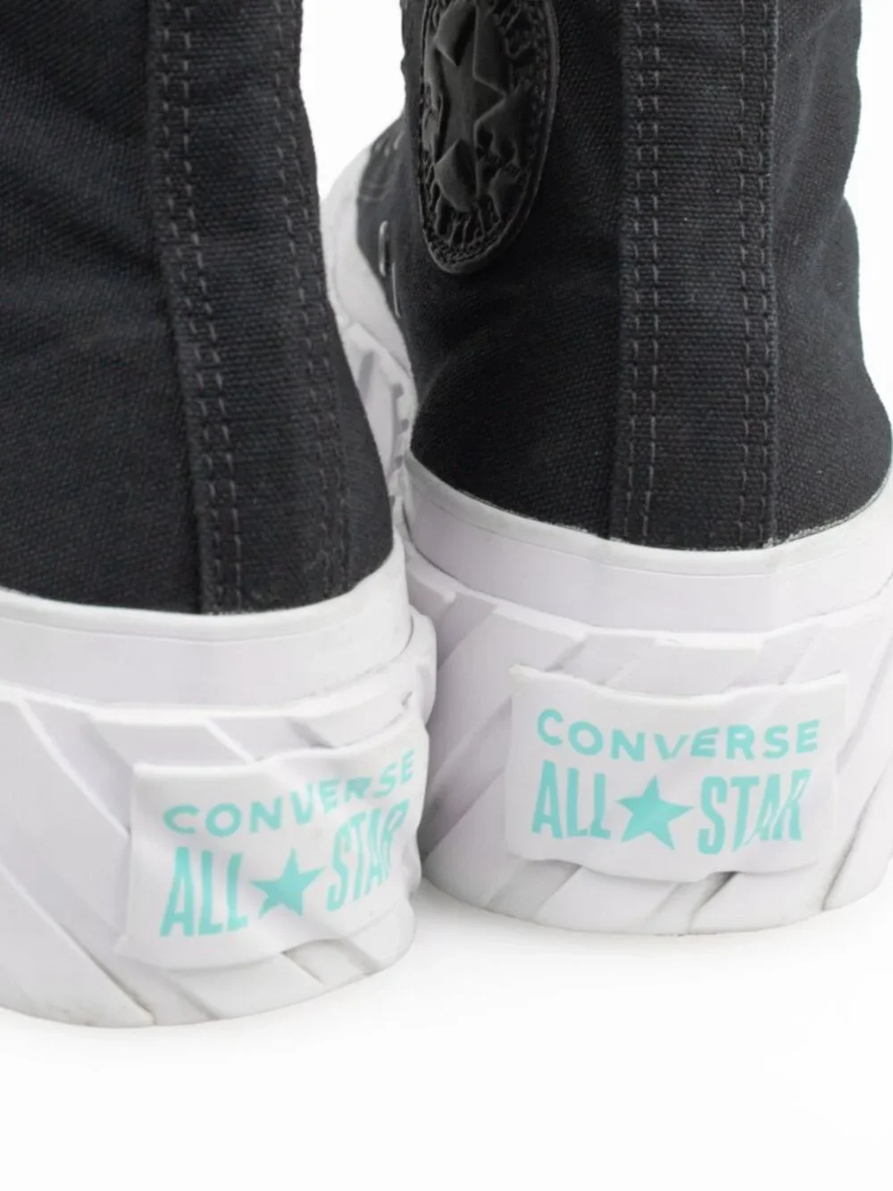 Converse All Star Lift 2X Surface Fusion Black Aqua Platform High Tops Sz 8